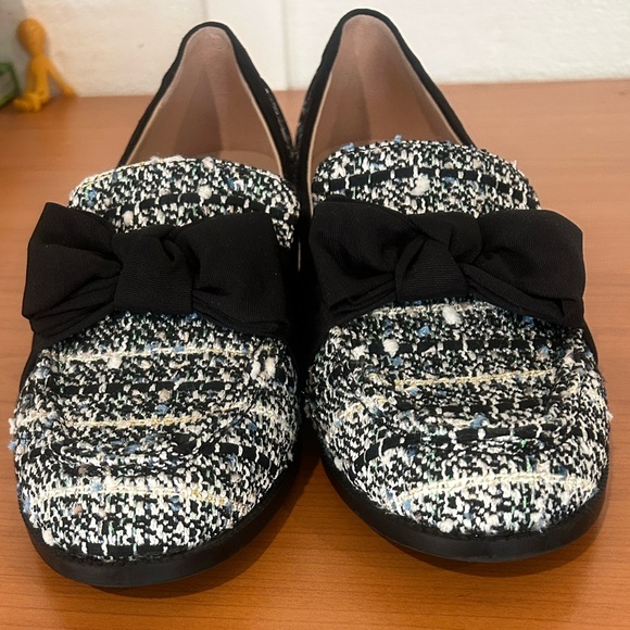 Bandolino Black and White Tweed Loafers - Picture 5 of 14